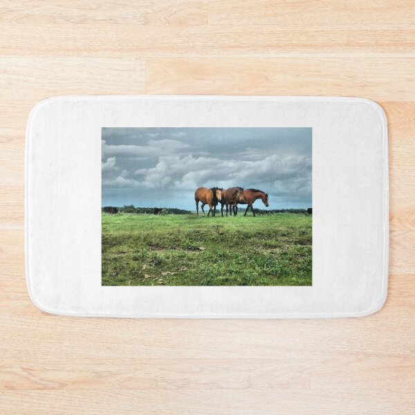 Item preview, Three Horses Facing The Storm designed and sold by Kim Taylor.