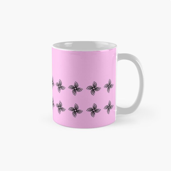 Item preview, Delicate and elegant border pattern in black on palest pink.  designed and sold by PetaJaneHome.