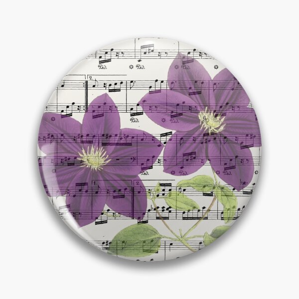 Item preview, Beethoven - Fur Elise Sheet Music Purple Flowers Overlay Print designed and sold by Kdiver25.