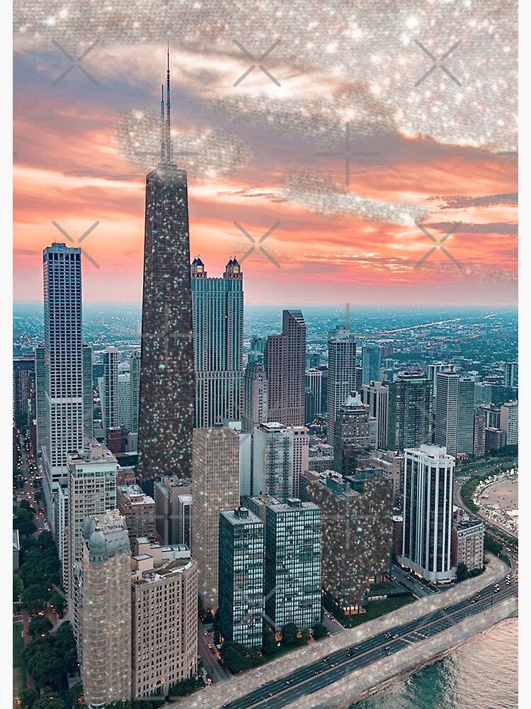 Disover GLITTER CHICAGO Premium Matte Vertical Poster