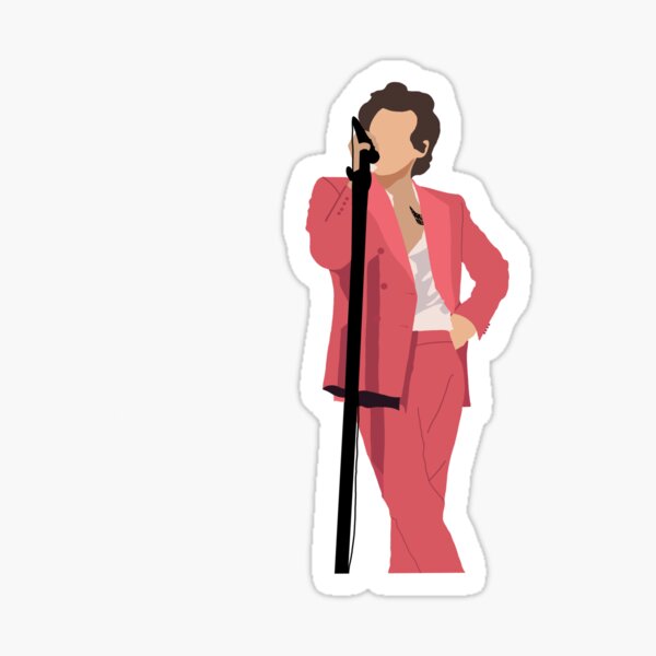 Traje Harry Styles Rosa Pegatina
