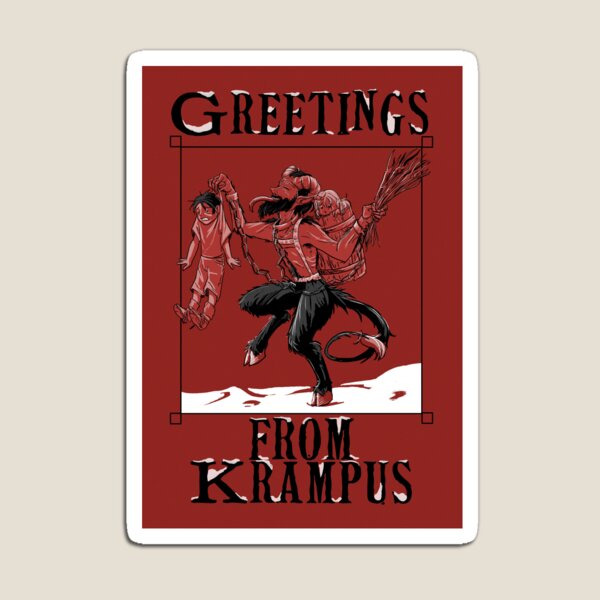 Grus vom Krampus Magnet