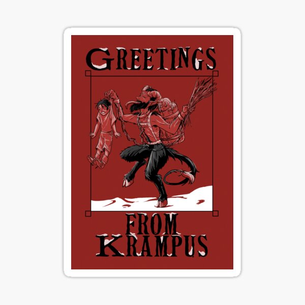 Grus vom Krampus Sticker