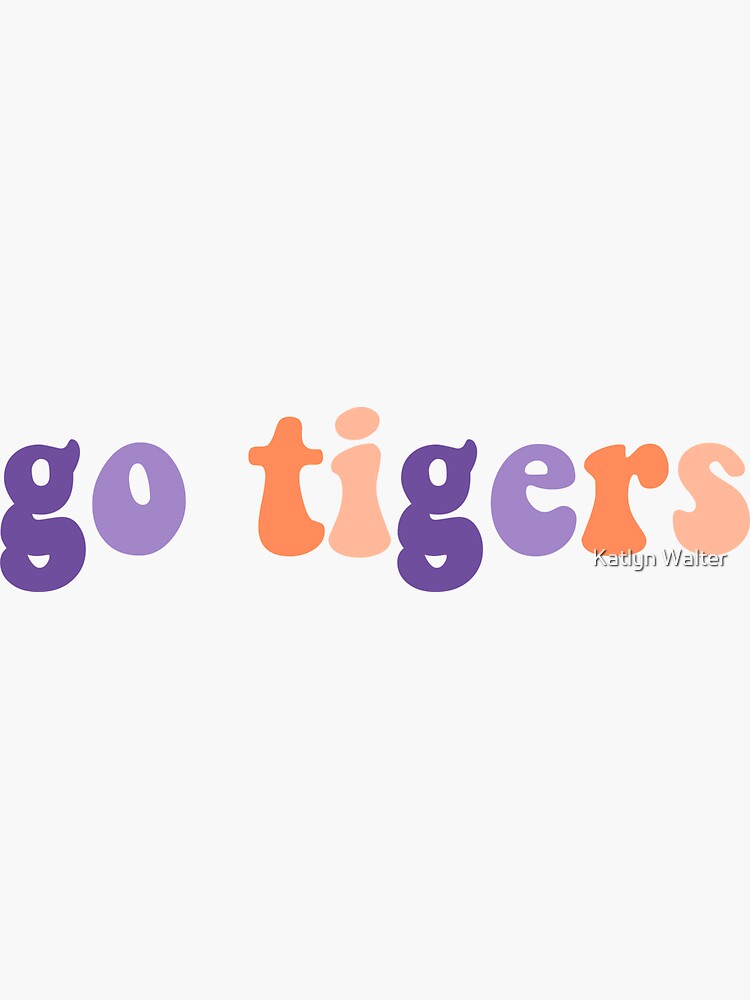 Thumbnail 3 of 3, Sticker, go tigers designed and sold by wkatlyn.