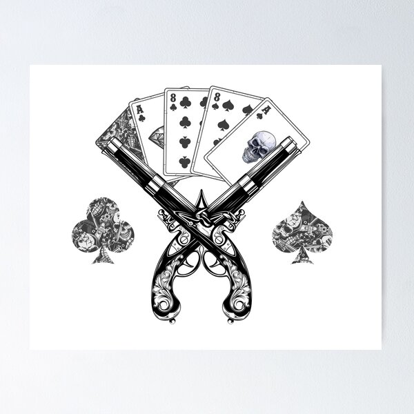 Artikelvorschau, Dead Man's Hand - Poker und Waffen entworfen und verkauft von Roarshack Designs.