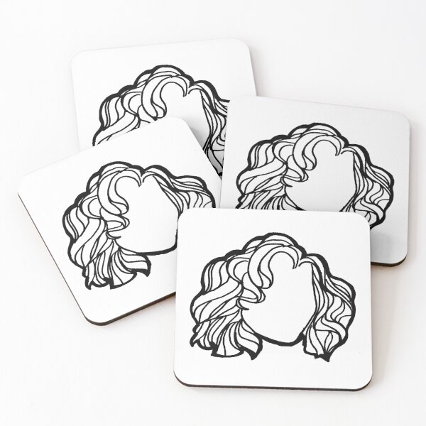 Item preview, Short bob curly wavy hair outline designed and sold by TheWhitney0o.