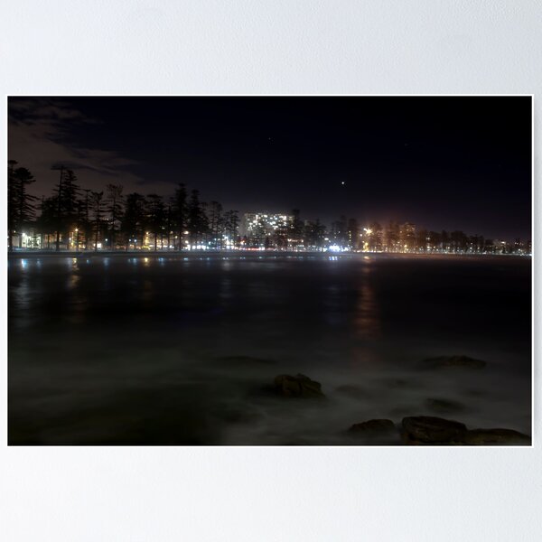 Item preview, Manly beach at night designed and sold by miroslava.