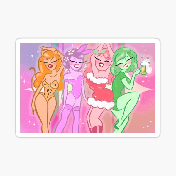Holiday Girls Sticker