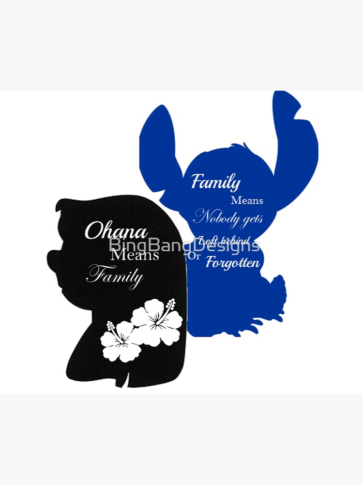 Stitch Ohana Means Family Quote Watercolor Art Print Lilo -  Portugal