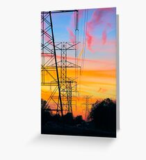 Telephone Lines Greeting Card
