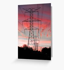 Telephone Lines Greeting Card
