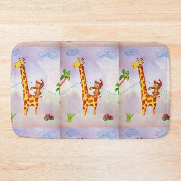 Item preview, Acrobat animals: monkey jumping on a giraffe designed and sold by JoAnnFineArt.