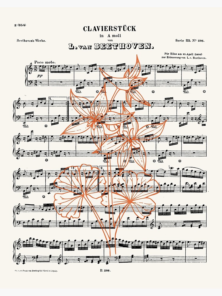 Beethoven - For Elise (1810) - Poco moto - ( Sheet Music Pdf )