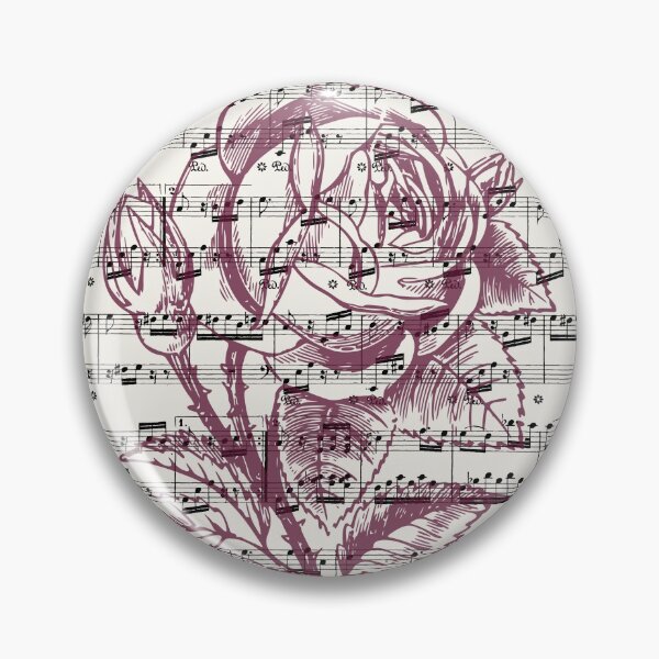 Item preview, Beethoven - Fur Elise Sheet Music Maroon Rose Overlay Print designed and sold by Kdiver25.