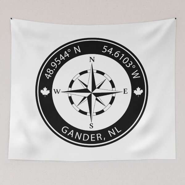 Item preview, Gander, Newfoundland and Labrador Geographical Coordinates designed and sold by TeeOhGraphics.
