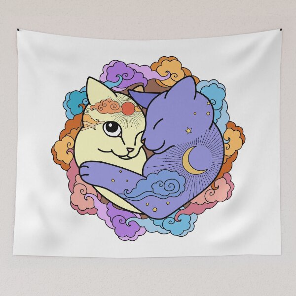Item preview, Sun and moon cats designed and sold by Hangrid-Work.