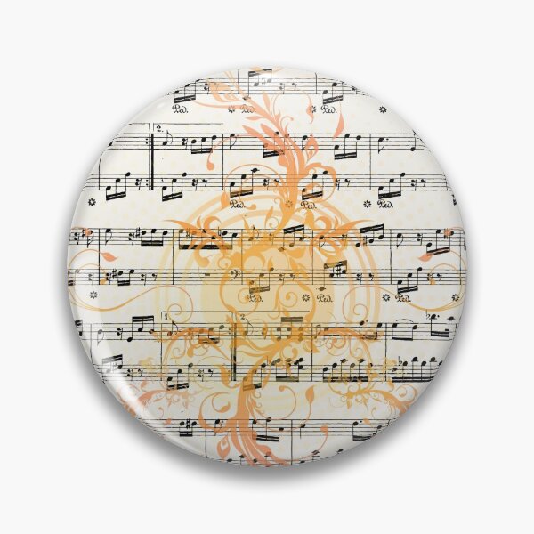 Item preview, Beethoven - Fur Elise Sheet Music Orange Flourish Overlay Print designed and sold by Kdiver25.