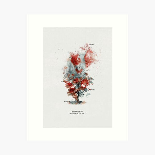 Map of the Soul: Tracklist Cards Art Print