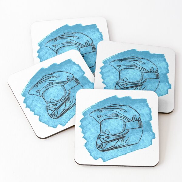 Item preview, Biker helmet blue designed and sold by yenniverdesign.