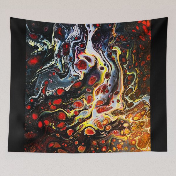 Item preview, Inferno Acrylic Pour Painting designed and sold by Ashley Branstetter.