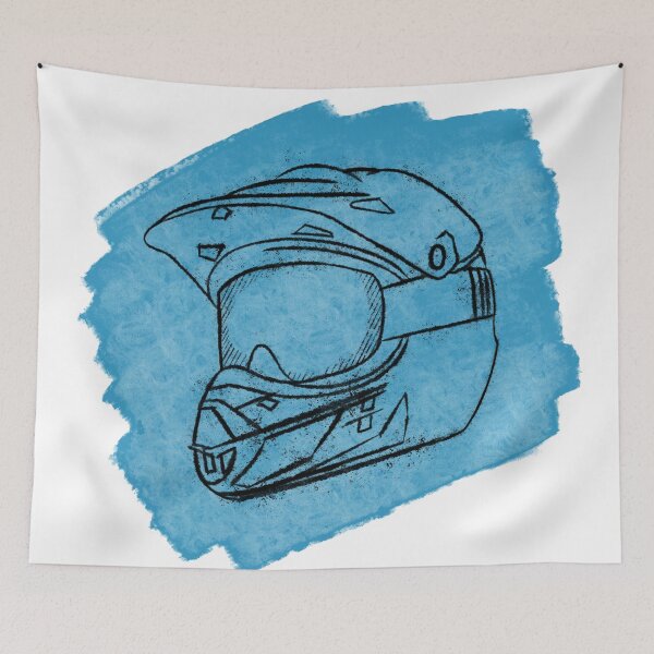 Item preview, Biker helmet blue designed and sold by yenniverdesign.
