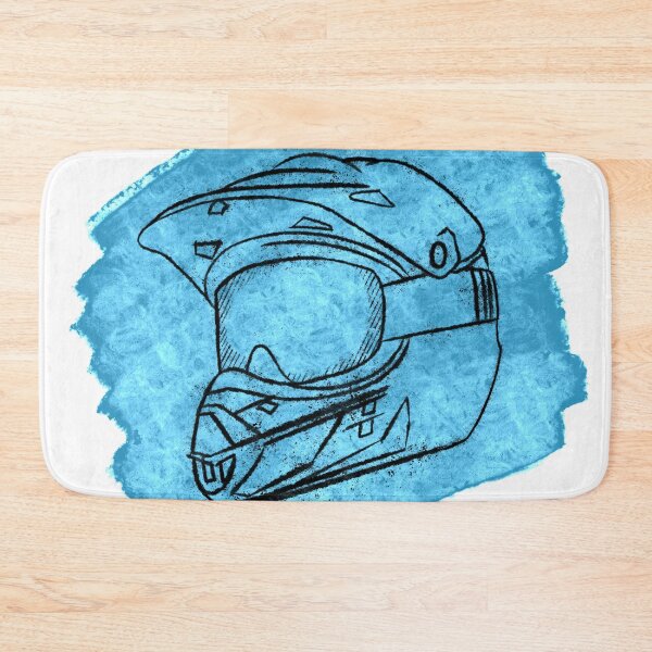 Item preview, Biker helmet blue designed and sold by yenniverdesign.