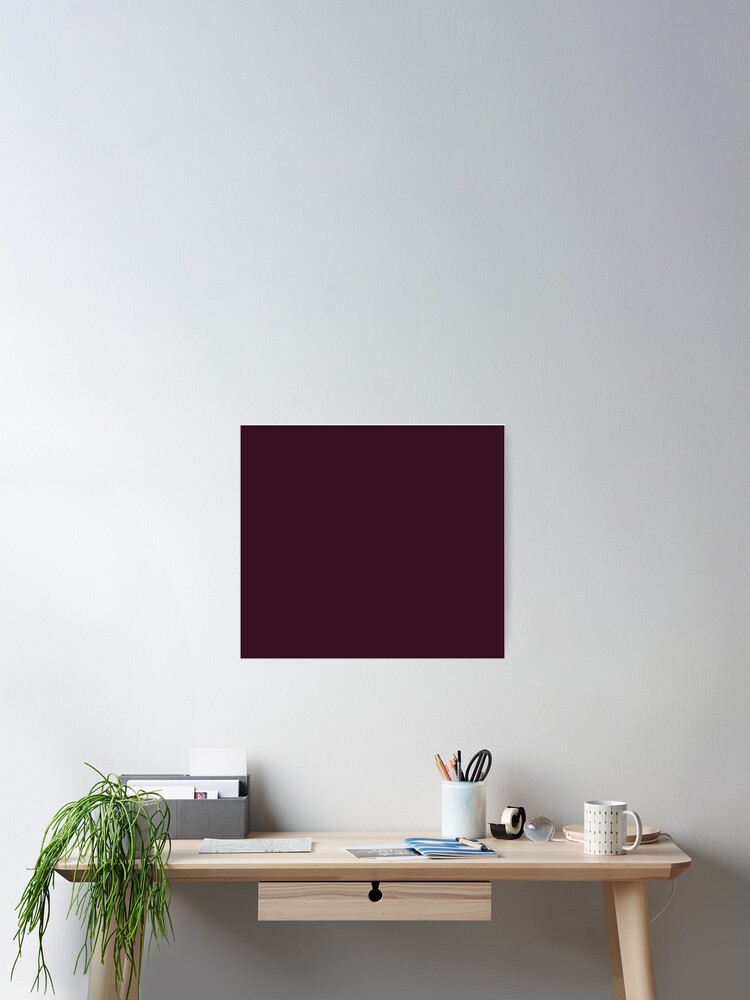 Dark Burgundy Plain Solid Color Poster