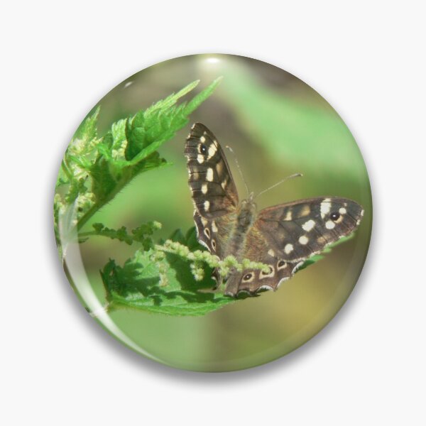 Item preview, A Tough Beauty- Speckled Wood Butterfly Resting On Stinging Nettles designed and sold by EmilyJaneArt.