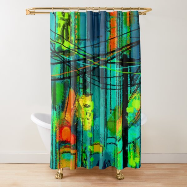 Neon City Shower Curtain