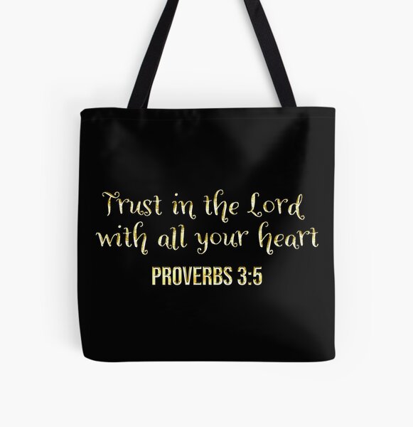 I Will Trust Proverbs 3:5 Bag Christian For Women Jesus Large Tote