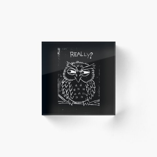 Really? (Judging Owl) Acrylic Block