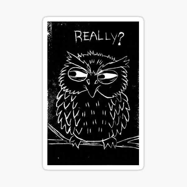 Really? (Judging Owl) Sticker