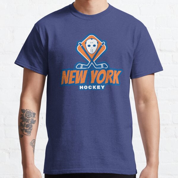 Vintage Scrimmage NHL New York Islanders Hockey T-Shirt Navy Blue Boys M  Tee USA