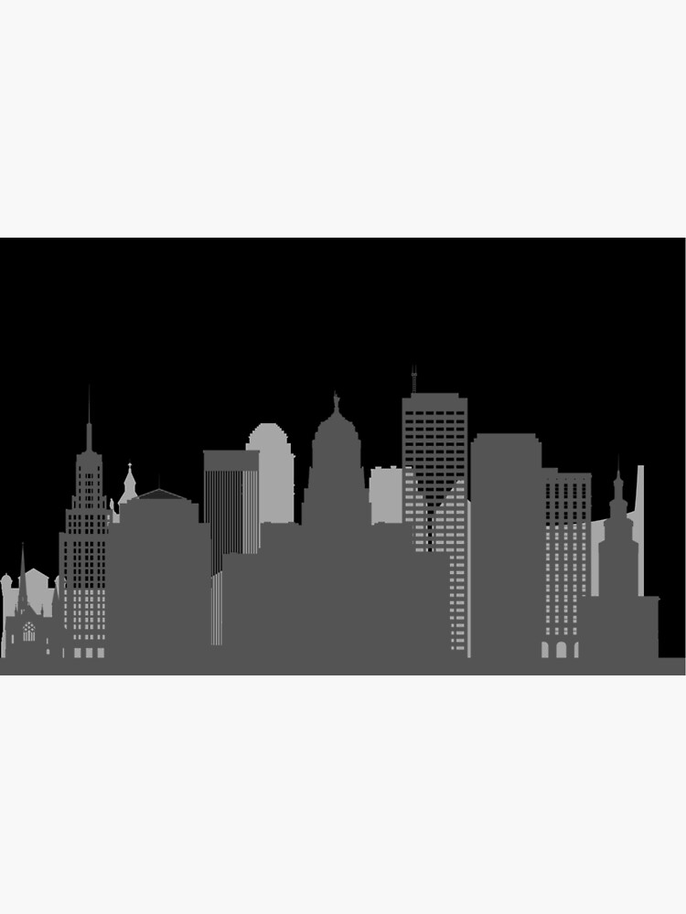 Disover Buffalo New York - Buffalo Skyline - Buffalo NY Premium Matte Vertical Poster