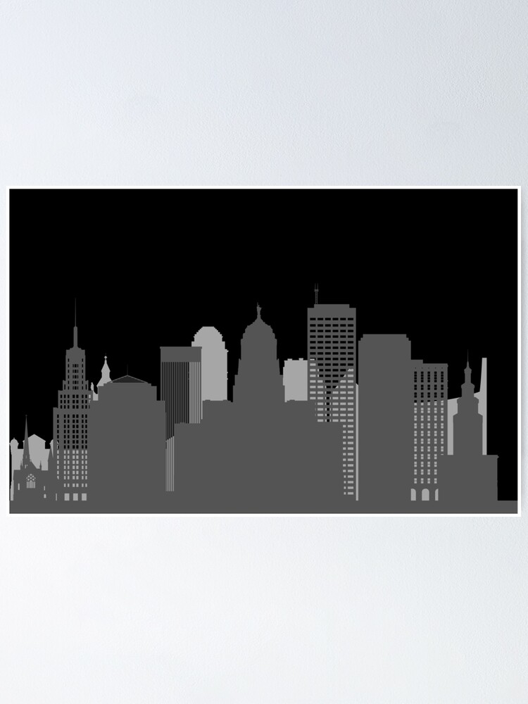 New - Buffalo Skyline - NY" Poster by MissBuffalove | Redbubble