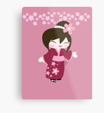 Kawaii Girl Metal Print