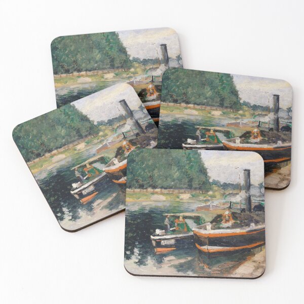 Item preview, Camille Pissaro - Barges at Pontoise designed and sold by Impressionist Masters.