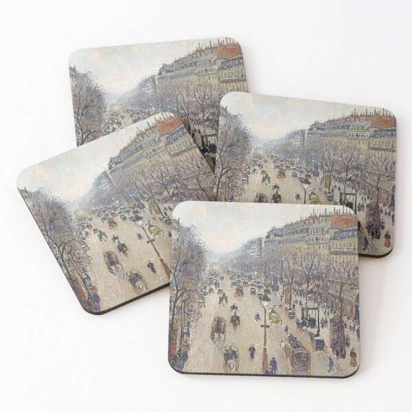 Item preview, Camille Pissaro - Boulevard Montmartre, morning, cloudy weather designed and sold by Impressionist Masters.