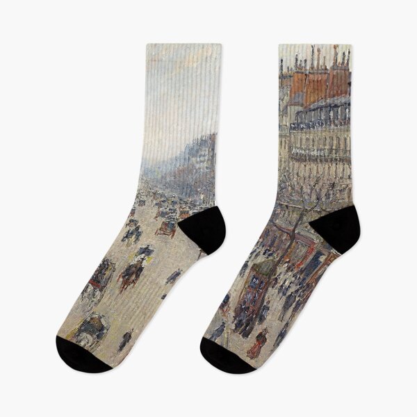 Item preview, Camille Pissaro - Boulevard Montmartre, morning, cloudy weather designed and sold by Impressionist Masters.