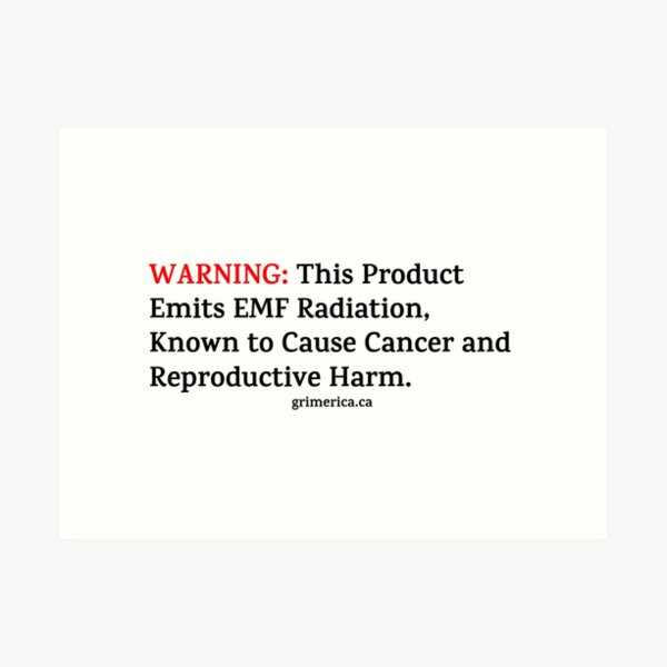 Microwave Warning Art Print