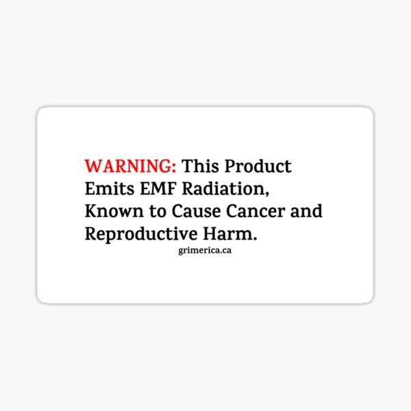Microwave Warning Sticker