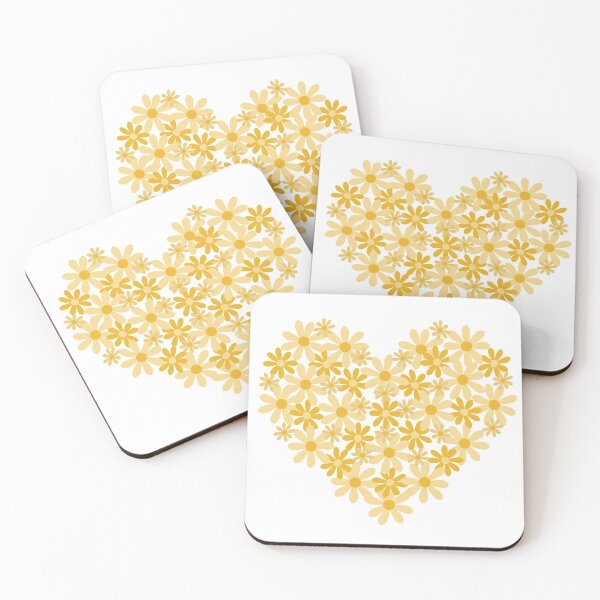 Item preview, Golden Flower Heart (white background) designed and sold by elrathia.