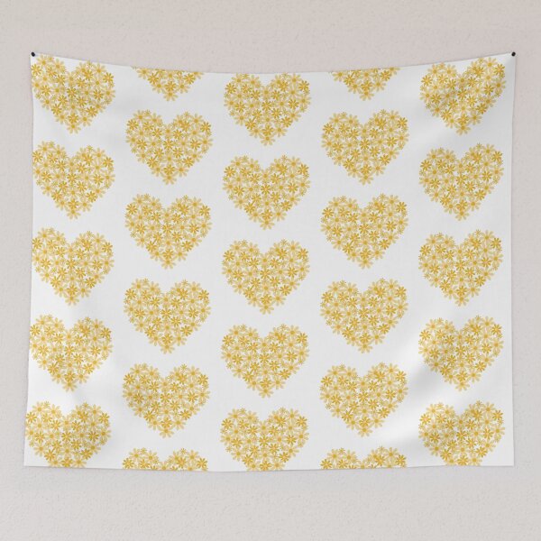 Item preview, Golden Flower Heart (white background) designed and sold by elrathia.