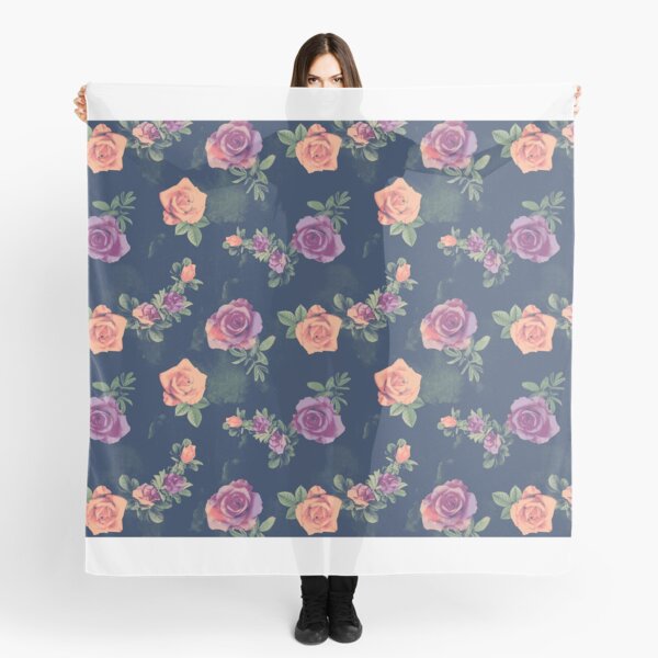 Fashion Rose Print Scarf