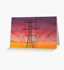 Telephone Lines Greeting Card