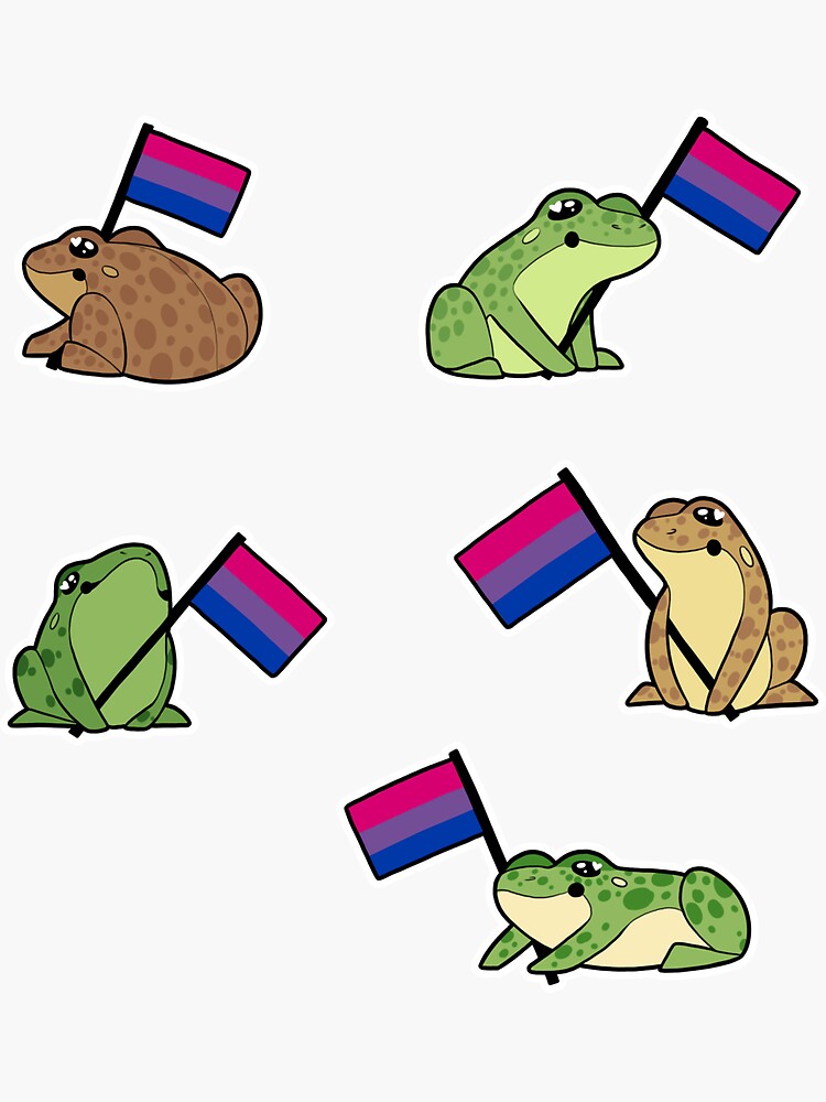 Bi Frog Pride Stickers by tosaking