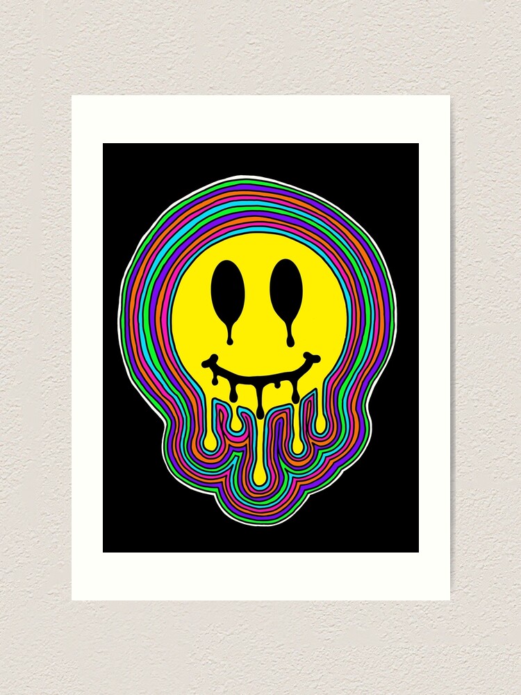 "Trippy Smiley Face" Art Print for Sale by darynodell Redbubble