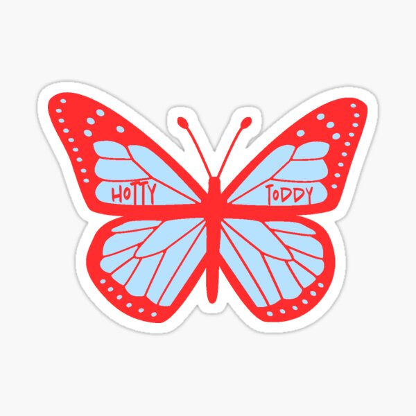 Ole Miss Butterfly Sticker Sticker