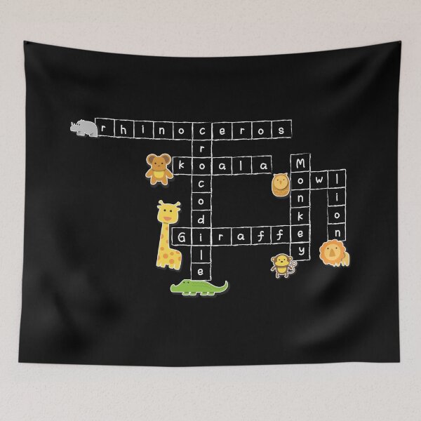 Item preview, Animal Crossword Funny Crossword design for animals lovers designed and sold by Hafashop.