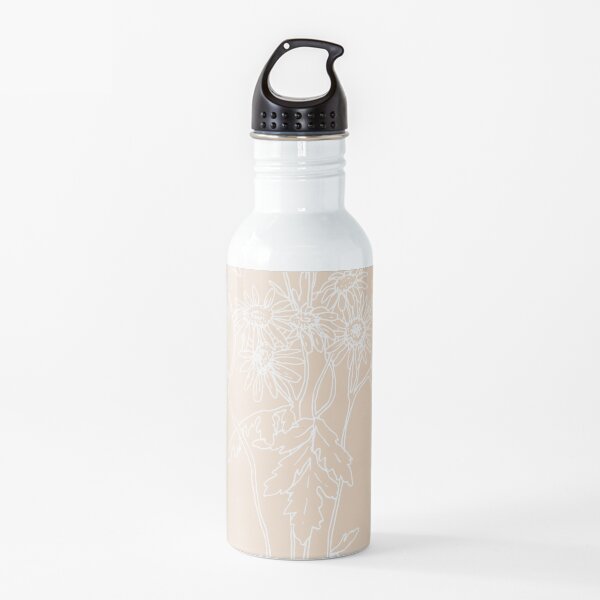 Daisy April Birth Flower in Pink Water Bottle